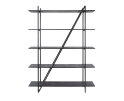 Wandkast 140cm 5 laags Piega - Grijs