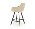 Barstool Bliss with armrest - taupe | BY-BOO