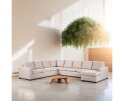 U-bank Eleven 7-zits By-Olaf – Stof Inari 22 Beige – Hoek Links of Rechts Monteerbaar – 345 x 285 cm