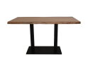 Tafel Live edge -140x80x76 - Naturel/zwart - Acacia/metaal