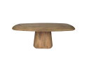 Eettafel Wave Deens ovaal Centrale poot mangohout 215x105 cm - Zandkleur