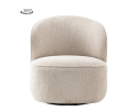 Belvi Fauteuil - fabric AJ3019-08 Cream (draaibaar)
