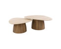 Salontafel Romano driehoekig set/2 - 3D keramiek travertin