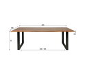 Eetkamertafel 240cm Notenhout
