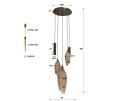 Hanglamp Cocoon pendel getrapt 5L - Sienna bruin-frosted