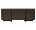 Dressoir Acro eikenhout 192 cm - Emperador marmer - Espresso bruin - Japandi