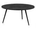 Leo Bijzettafel Rond Recycled Teak Zwart Ø74cm - WOOOD
