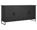 Dresser Beam No.1, 4 doors BLACK,90x190x47 cm, recycled teakwood