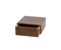 Nachtkastje 1L set/2 hangend Carve - Massief acacia drift brown