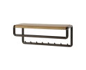 Kapstok 8 haken roede en hoedenplank Luno - Drift Brown Powdercoated