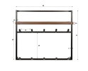 Kapstok Air Pure hoog 2x6H - Massief acacia bruin