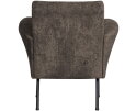 Muse Fauteuil Grof Geweven Stof Grijs/bruin - BePureHome