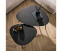 Salontafel Trinity set van 2 driehoekig metallic - Grijs