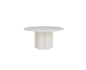 Eettafel Melzo rond beton 130 cm - wit