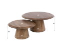 Salontafel Rona set/2 - Massief acacia bruin