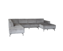Leeds Chaise R - 2 5 - Ottoman L - Touch 27 Light grey
