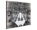 Wall Art Balinese Twins,110x150 cm, Painting on canvas