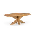 Salontafel Deens Ovaal Runa met Houten Onderstel 130