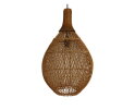 Hanglamp Rotan - 34x34x58 - Naturel - Rotan/teak