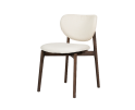 Tower Living Pimonte sidechair  - Espresso - fabric Sahara 102 ivory