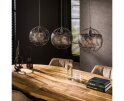 Hanglamp 3L &Oslash;30 armor open - Zwart bruin