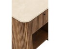 DTP home Lagoon nachtkastje teakhout en Mortex naturel / beige - 50 x 40 x 60 cm