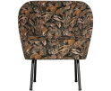 Vogue Fauteuil Fluweel Bouquet Zwart - BePureHome