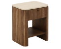 DTP home Lagoon nachtkastje teakhout en Mortex naturel / beige - 50 x 40 x 60 cm