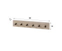 Kapstok Travino 6H - Keramiek travertine