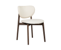 Pimonte sidechair  - Espresso - fabric Sahara 102 ivory