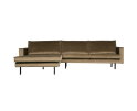 Rodeo Chaise Longue Links Velvet Taupe - BePureHome