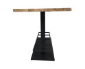 Bartafel onderstel dubbel met voetsteun - 114x45x88 - Zwart - metaal