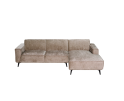 Tower Living Leeds 2 5-AL + Chaise R - Touch 04 Taupe