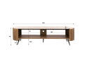 TV-meubel Arcus 180 cm - Keramiek travertin