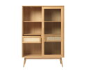 Vitrinekast Barrali eiken 160 cm - Naturel