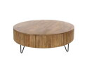 Salontafel Ø120 Wave - Massief mango zandkleur