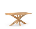 Eettafel Deens Ovaal Runa met Houten Onderstel 180