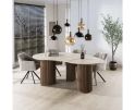 Eettafel 215 niervormig Romano - Ceramic 3D Travertine