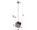 Hanglamp Rocky Chromed - Glas