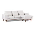 BY-OLAF Hoekbank Borneo met Chaise Longue – links of rechts - Beige Stof Melva 02 – 222x156 cm