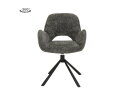 Isola Armstoel - fabric Haga 16 charcoal (draaibaar)