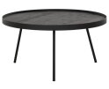 Coffee table Saturnus large BLACK,30x&Oslash;60 cm, recycled teakwood