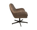 Fauteuil Cleveland - 75x73x88 - Lever/zwart - Adore/metaal