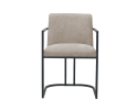 Tower Living Archi Eetkamerstoel met Armleuning &ndash; Japandi Stijl &ndash; Beige &ndash; 55x60x83 cm