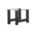 Iron Dining Table H Leg Set of 2