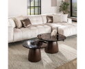 Salontafel Eclips set van 2 Glas - Koper antiek finish
