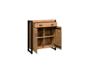 Kabinet kast Britt 100 cm mango metaal - Naturel | Meubelplaats
