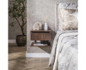Nachtkastje 1L shelve Carve - Massief acacia drift brown