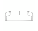 Bank CLOUD 3-zits sofa - Raven 22 - 235x96x84 cm