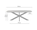 Eettafel Akagi 230 cm Deens ovaal mangohout - Naturel
